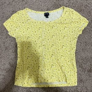Yellow Floral Crop Top